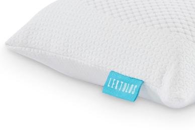 Almohada baja de látex (tamaño estándar, suave) con protector de funda de  algodón orgánico certificado GOTS, almohada de cama para dormir.
